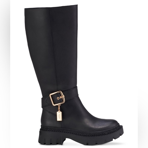COACH • James Tall Buckled Riding Boots • Women’s - Picture 5 of 13